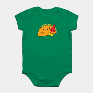 Taco Loves Hot Sauce Baby Bodysuit